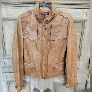 Bagatelle Light Brown Leather Jacket